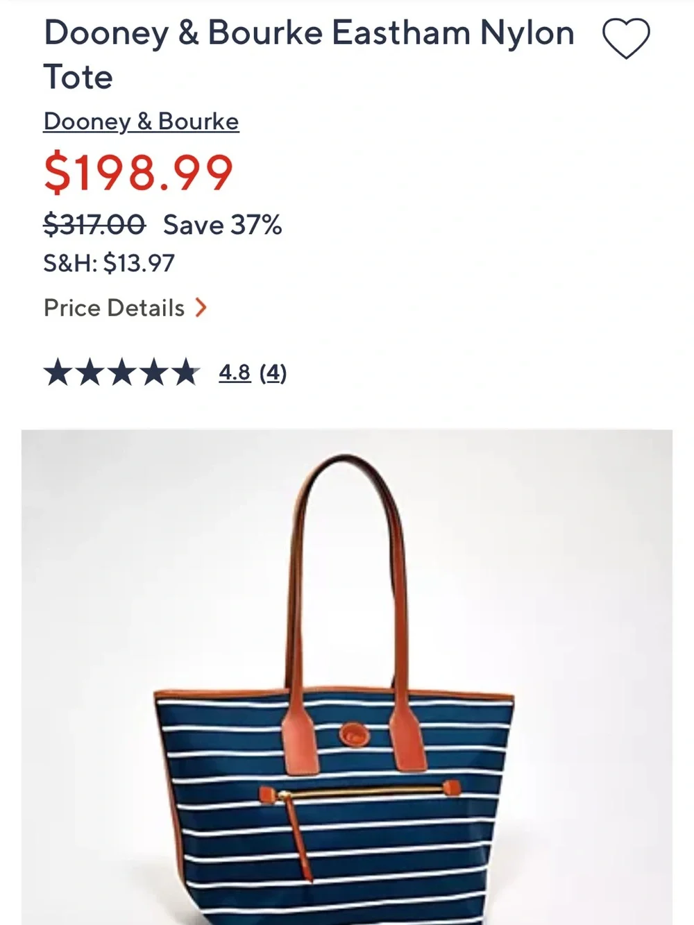 Dooney & Bourke Eastham Nylon Tote